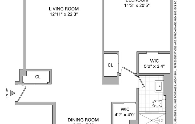 1 bed, 1 bath, $7,250, Unit 20P