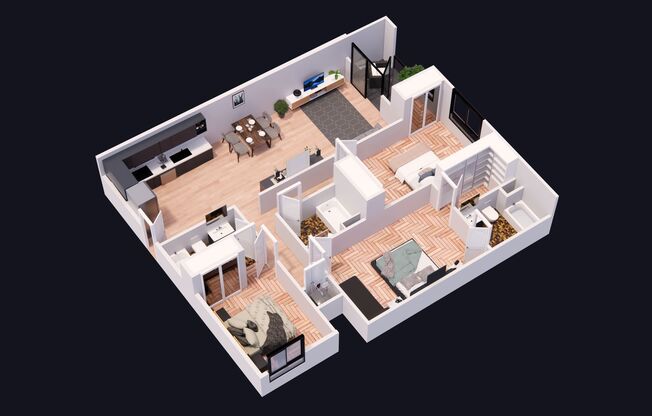 3 beds, 3 baths, 1,378 sqft, $4,995, Unit #405