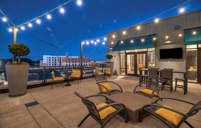 Outdoor Pavilion With Grilling Stations, TVs and Lounge at Windsor Parkview, Chamblee, GA