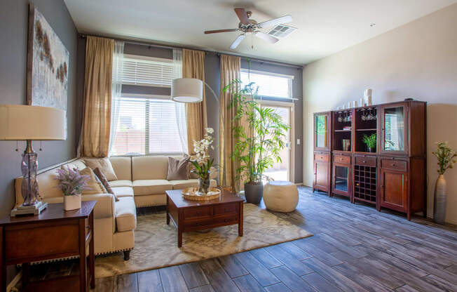 Living Room at Sabino Vista Apartment Homes in Tucson Arizona 3