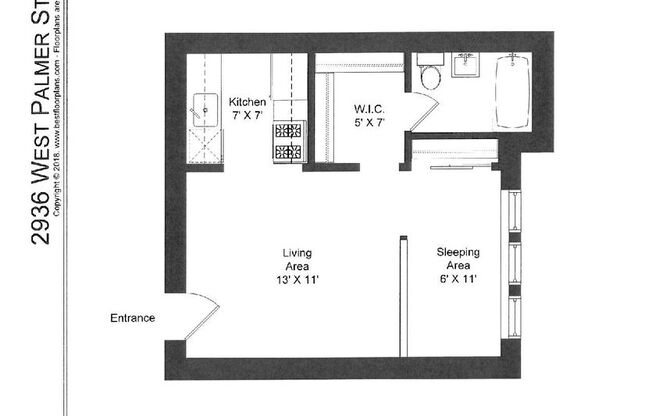 Studio, 1 bath, 427 sqft, $1,695, Unit 207