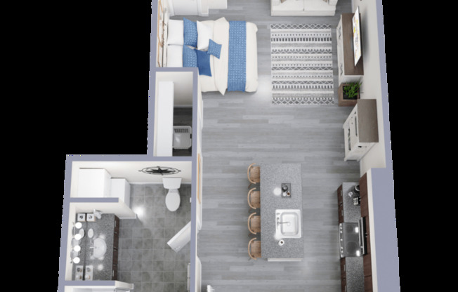 Studio, 1 bath, 508 sqft, $1,425