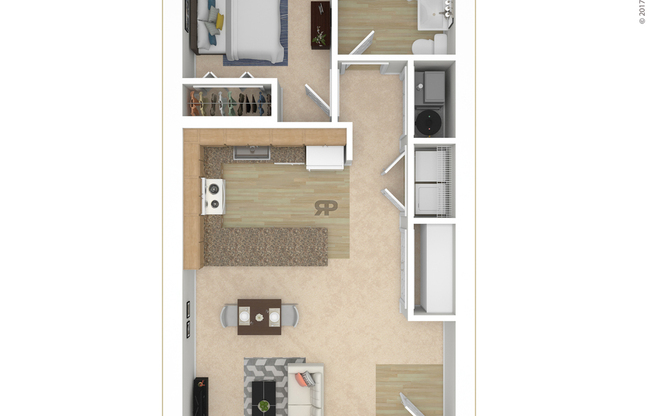 1 bed, 1 bath, 689 sqft, $1,138
