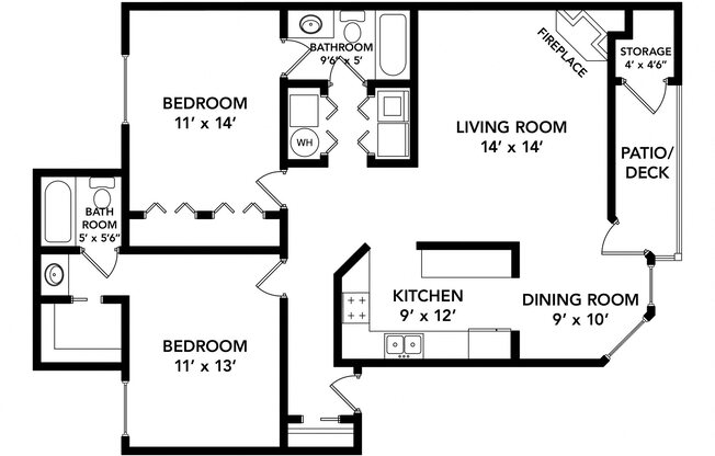 2 beds, 2 baths, 1,090 sqft, $1,850