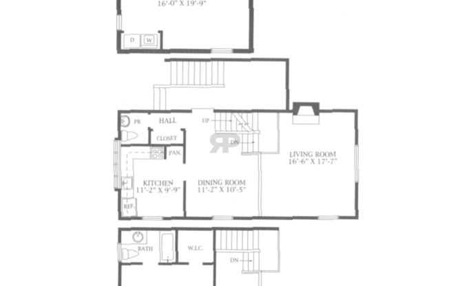 1 bed, 1.5 baths, 1,243 sqft, $2,651