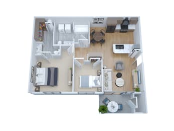 2 beds, 1.5 baths, 875 sqft, $1,495