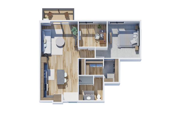 1 bed, 1 bath, 876 sqft, $1,495, Unit 415