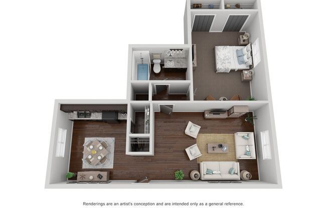 1 bed, 1 bath, 715 sqft, $1,401
