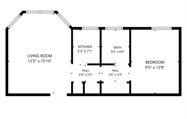 1 bed, 1 bath, 525 sqft, $2,400, Unit 34