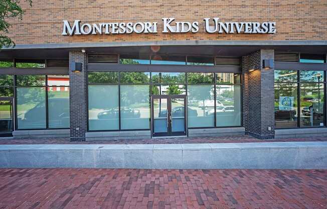 The front of a Montessori Kids Universe store.