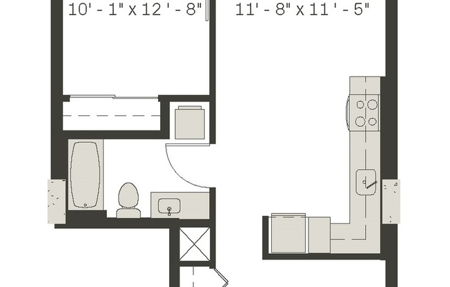 1 bed, 1 bath, 672 sqft, $1,890