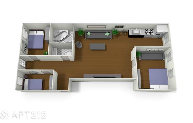 3 beds, 1.5 baths, 1,200 sqft, $8,250, Unit 2