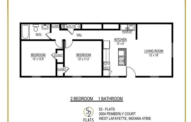 2 beds, 1 bath, 950 sqft, $1,175, Unit 3034-3