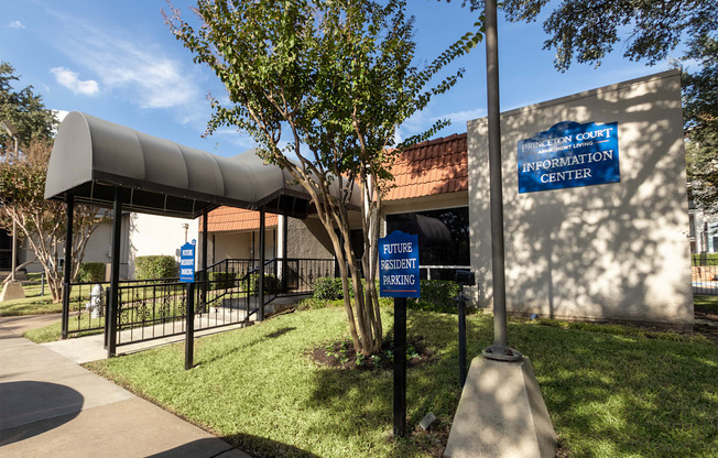 This is a photo of the leasing office at Princeton Court Apartments in the Vickery Meadow neighborhood of Dallas, Texas.