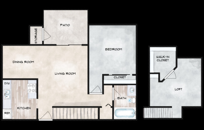 1 bed, 1 bath, 797 sqft, $1,925