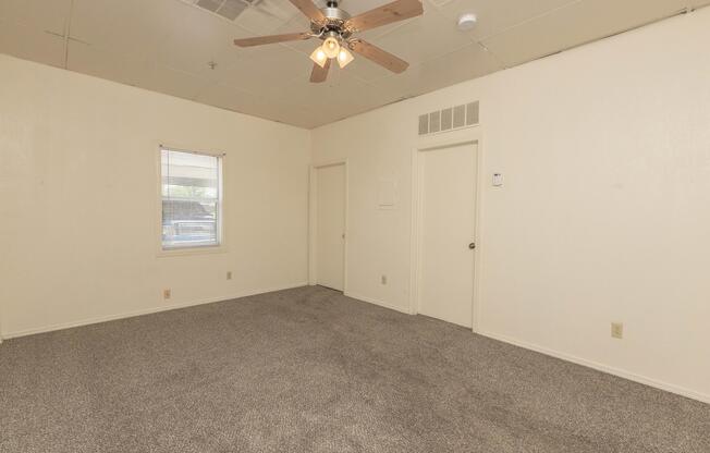 a clock in the middle of a room