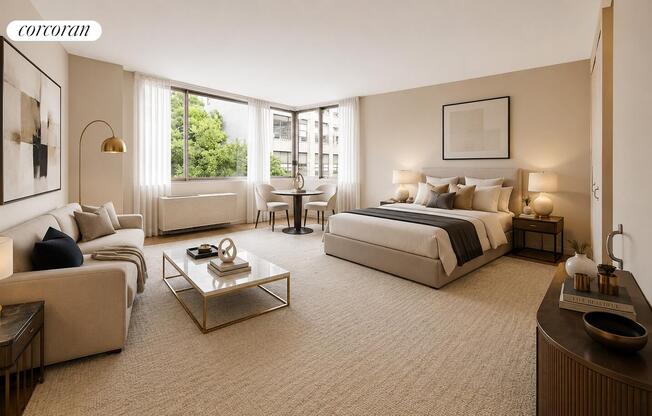Studio, 1 bath, 422 sqft, $3,400, Unit 4X