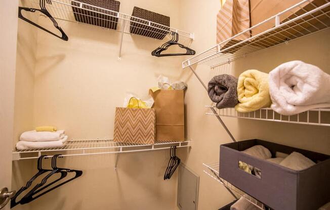 Large Closets in Bedrooms, at Buckingham Monon Living, Indiana, 46220