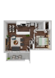 1 bed, 1 bath, 699 sqft, $1,144