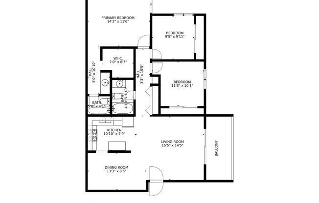 3 beds, 2 baths, $1,295, Unit Unit 203