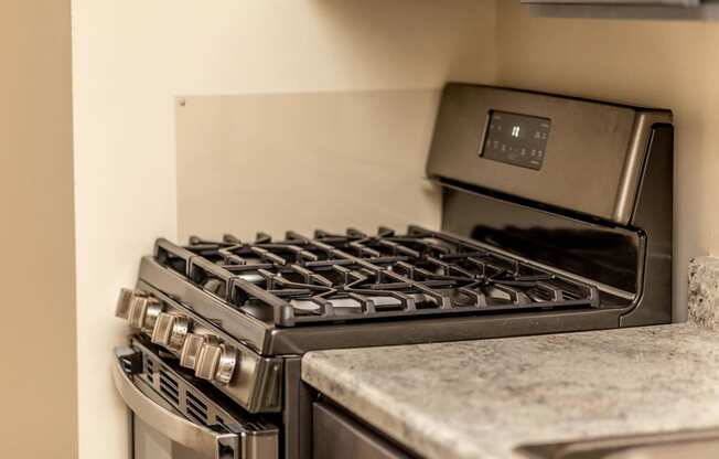 Updated kitchen appliances at Windsor House Apartments in Middle River, MD