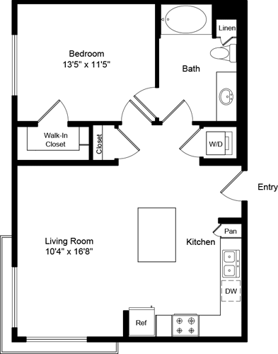 1 bed, 1 bath, 762 sqft, $2,842, Unit 2262