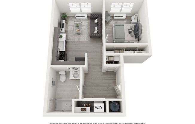 1 bed, 1 bath, 561 sqft, $2,075, Unit 402