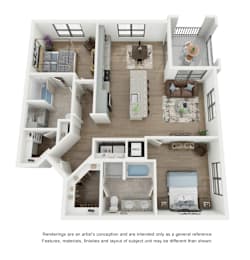 2 beds, 2 baths, 1,204 sqft, $1,912