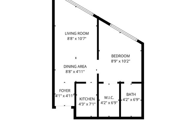 1 bed, 1 bath, 550 sqft, $1,095, Unit 07CS