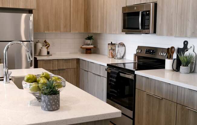 Kitchen Island at The Aster at Mountain Vista Apartments in Mesa Arizona