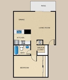 1 bed, 1 bath, 721 sqft, $1,281