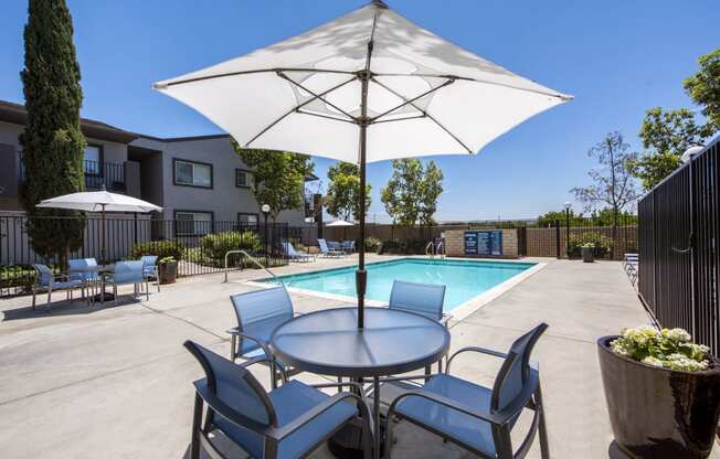 Pool seating area