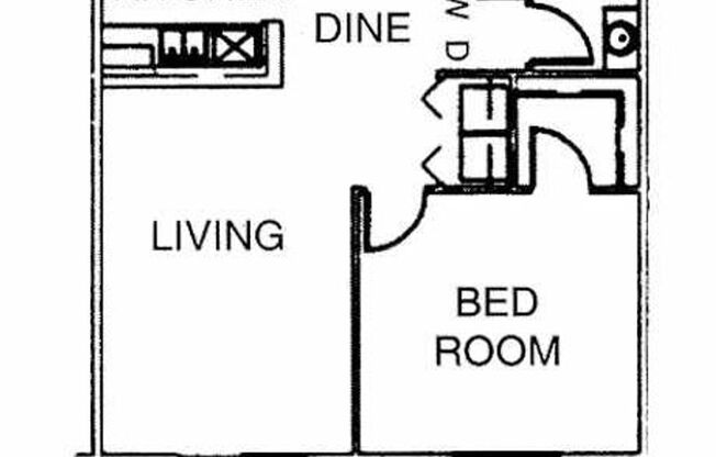 1 bed, 1 bath, 728 sqft, $960