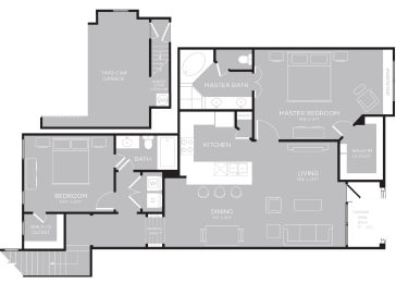 2 beds, 2 baths, 1,387 sqft, $1,819