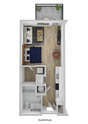 Studio, 1 bath, 562 sqft, $2,177