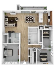 3 beds, 2 baths, 1,325 sqft, $2,486