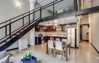 kitchen area in clubhouse/building lobby