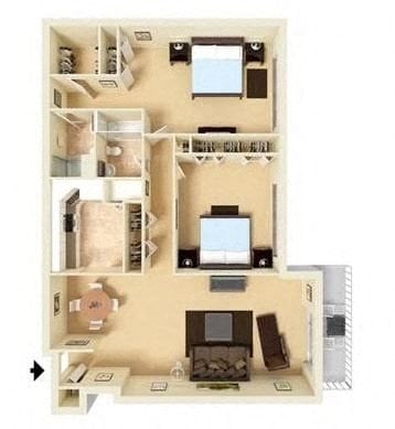 2 beds, 2 baths, 1,181 sqft, $1,776