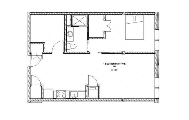 1 bed, 1 bath, 518 sqft, $1,804, Unit 604