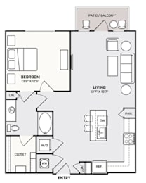 1 bed, 1 bath, 829 sqft, $1,630