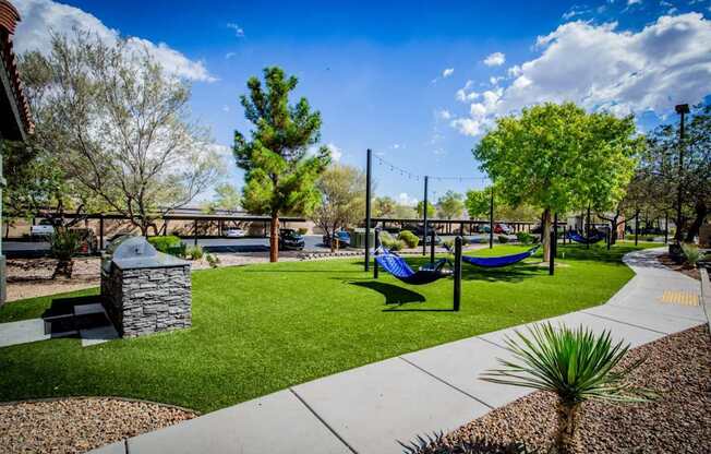 Colton Apartments grassy area