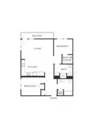 2 beds, 2 baths, 1,138 sqft, $4,414