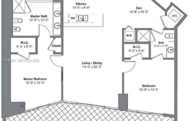 2 beds, 2 baths, 1,167 sqft, $4,700, Unit 475 Brickell Ave unit 4409