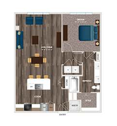 1 bed, 1 bath, 896 sqft, $1,325