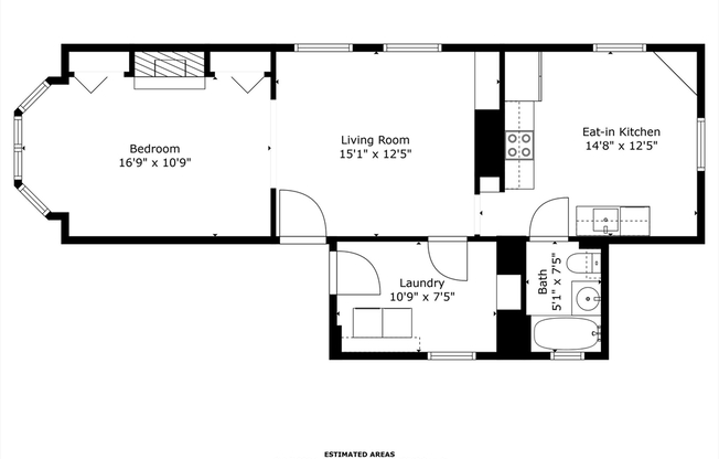 1 bed, 1 bath, 690 sqft, $2,525, Unit 1