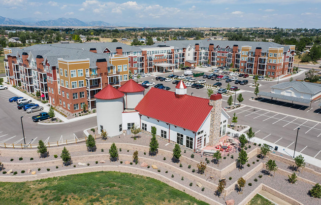 Aerial Exterior view at Heritage at Church Ranch 55+ Apartments, Colorado, 80021