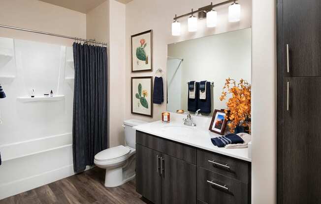 our apartments offer a bathroom with a tub