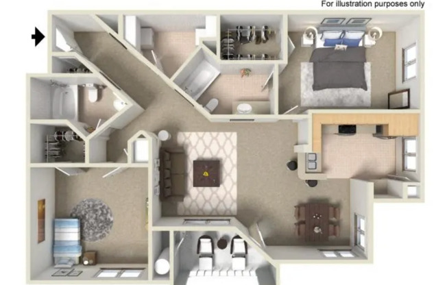Spacious Top Floor Condo in Resort Style Community