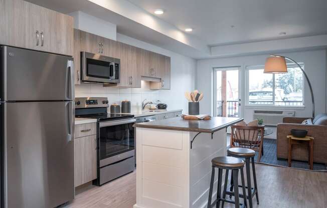 The Byway | Model #105 Spacious Kitchen with Stainless Steel Appliances