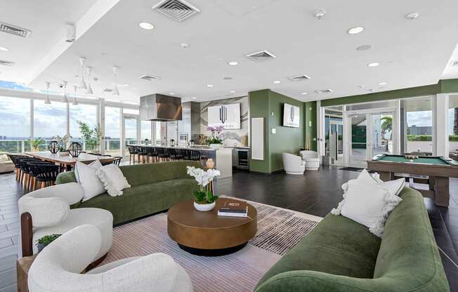 Roof- top Sky Lounge with Fort Lauderdale City and River Views